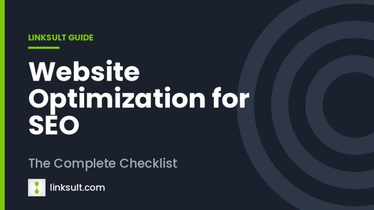 Website Optimization for SEO: The Complete Checklist